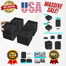 Triangular Heavy-Duty Furniture Risers Set - 8 Non-Slip Adjustable Pieces