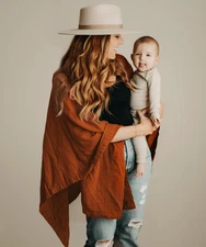 Indi by Fairtrade Certified Organic Muslin Nursing Cover Up for Breastfeeding...