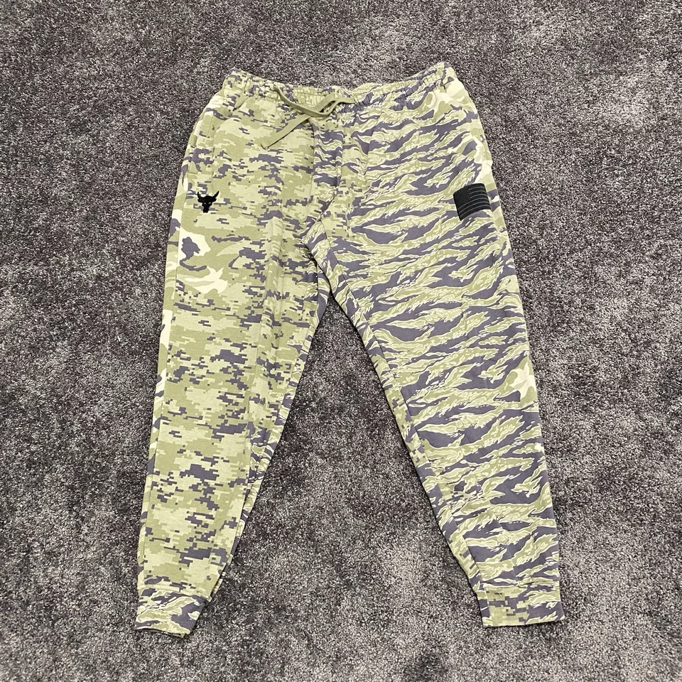 Under Armour Project Rock Camo Hoodie Joggers 2XL 2 peças calça suéter - Imagem 2 de 4