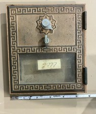 VINTAGE POST OFFICE DOOR AND FRAME 50'S-60'S Medium 5.5&rdquo; X 6.25&rdquo;, Single Dial