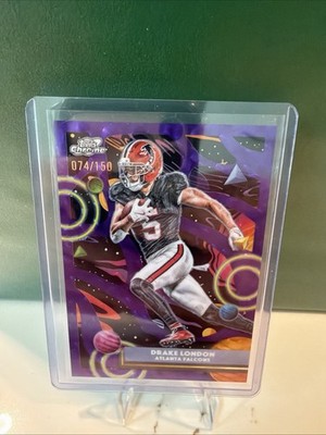 2025 Topps Chrome Cosmic DRAKE LONDON #5 Purple Nebula /150 Refractor FALCONS