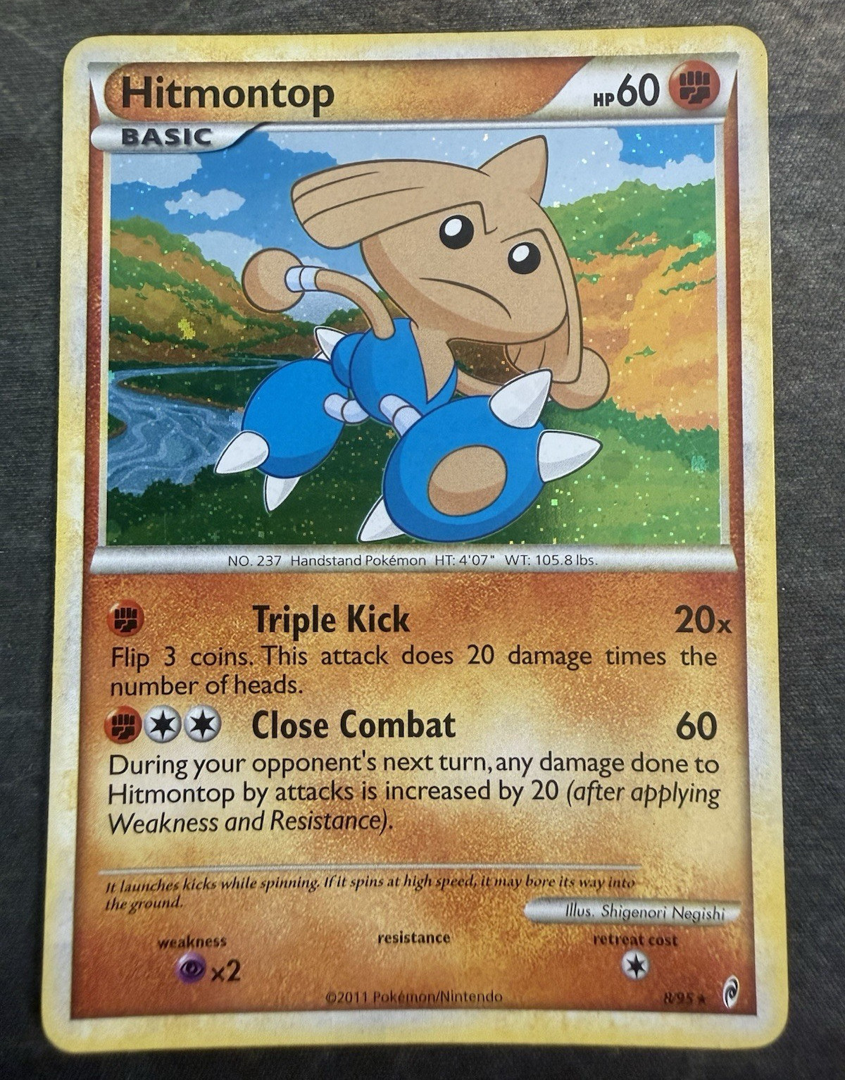 Pokemon TCG Hitmontop 8/95 Call of Legends Holo Rare Basic Eng