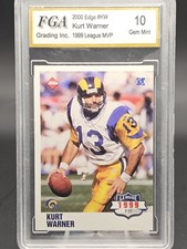 KURT WARNER 2000 EDGE LEAGUE 1999 MVP #KW RAMS FGA 10 GEM MINT Q7035