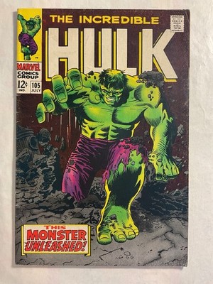 Hulk #105 1st Appearance Missing Link Classic Severin Cover Marvel 1968.