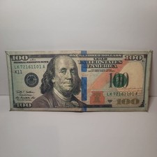 BENJAMIN FRANKLIN 100 Dollar Bill Leather Wallet Credit Card Photo Holder