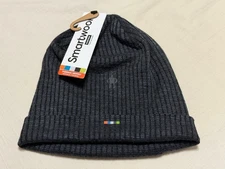 New Smartwool Thermal Merino Rib Beanie Charcoal Heather $35 MSRP
