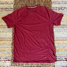 Smartwool Merino Wool Crew Neck Tee T Shirt Red Men's Size Medium M