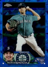 2023 Topps Chrome Sapphire Edition Marco Gonzales #144 Seattle Mariners 3H