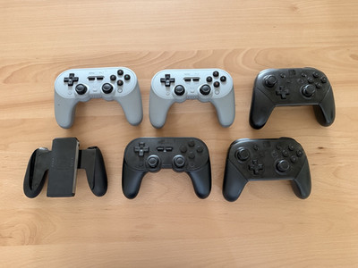 Nintendo Switch Controller Bundle - 2x Pro Controllers, 2x 8BitDo Pro 2, SN30+