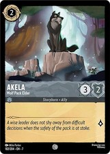 Akela - Wolf Pack Elder 182/204 Archazia's Island Common Near Mint Lorcana