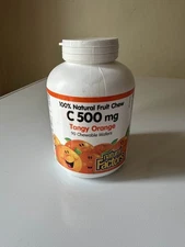 Natural Factors Vitamin C 500mg Tangy Orange Flavor 90 Chewable Wafers