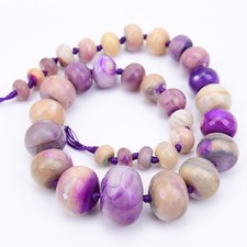 Natural Mix Color Dragon Veins Agate Smooth Abacus Shape Loose Beads 19''