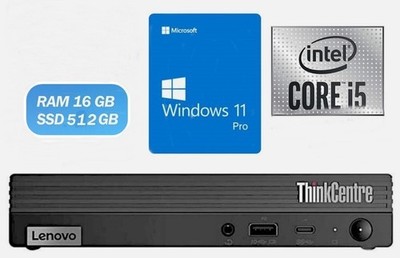 Lenovo ThinkCentre M70q - Intel i5-10500T, 16GB DDR4, 512GB NVMe SSD + Win11 pro