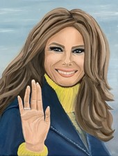 Exclusive Oil Painting Portrait of Melania Trump - A Timeless Treasure (12x16”)
