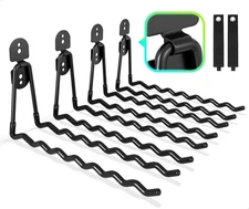 Garage Hooks 4-Pack, 11.8" Long Large Shed Storage Hanger Garden Tool Hook He...