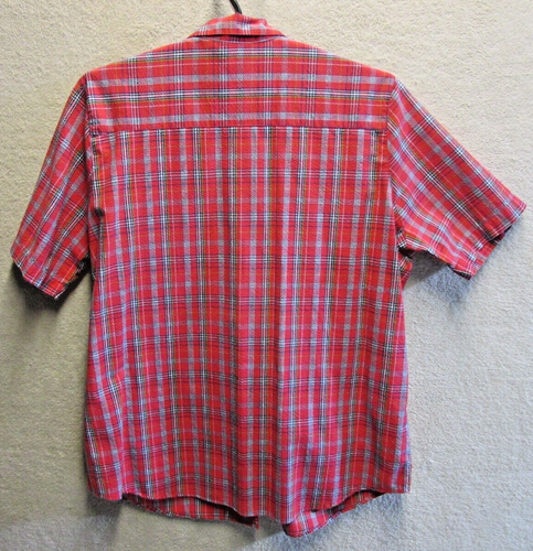 Koret City Blues Herren Hemd Gr. XL Kurzarm rot weiß kariert Seersucker - Bild 3 von 3