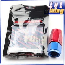 US SHIP -8AN 8AN AN8 Swivel Straight Fuel Line Hose End Fitting Adapter Red/Blue