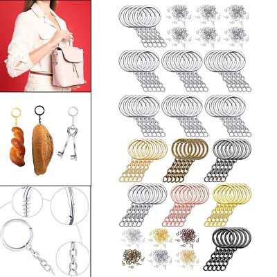 250 Stück Schlüsselanhänger Ringe, Keyrings mit Biegeringen und Schraube zum Basteln