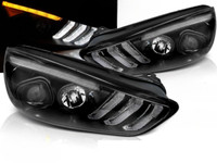 Scheinwerfer Paar Ford Focus 15-18 LED LTI DRL Schwarz