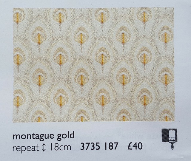 Laura Ashley 1 Roll Montague Gold Wallpaper Paste The Wall Batch