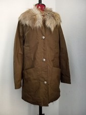 TOPSHOP parka size 10 US6 fur lined coat khaki