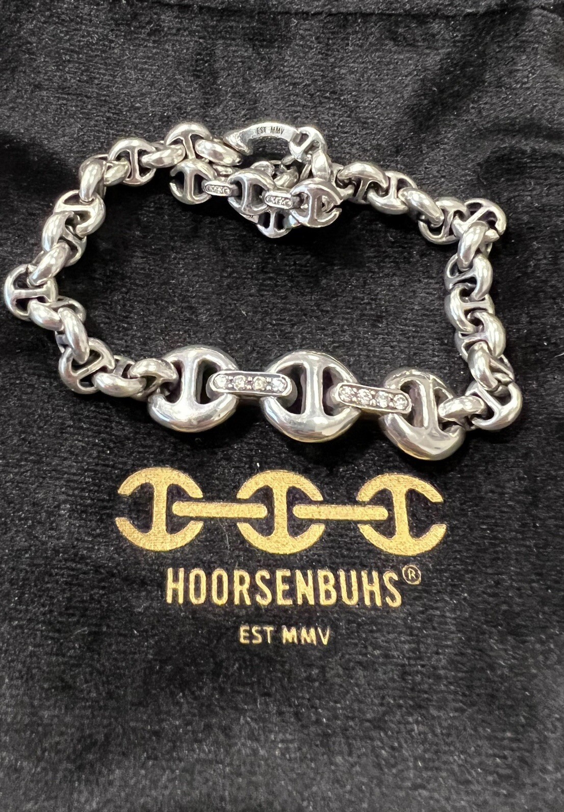 Hoorsenbuhs Silver and Diamond Bracelet