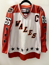 1986 Mario Lemieux Wales Conference NHL All-Star Hockey Jersey CCM Size 48