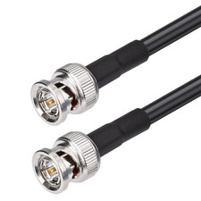 2-Pack 3G 6G SDI 75 Ohm BNC Male RG59 Cable 1ft for CCTV Camera Video Monitor