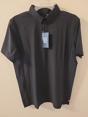 NWT Solo Golf Co Men's Black Short Sleeve Polo Shirt Sz Medium 