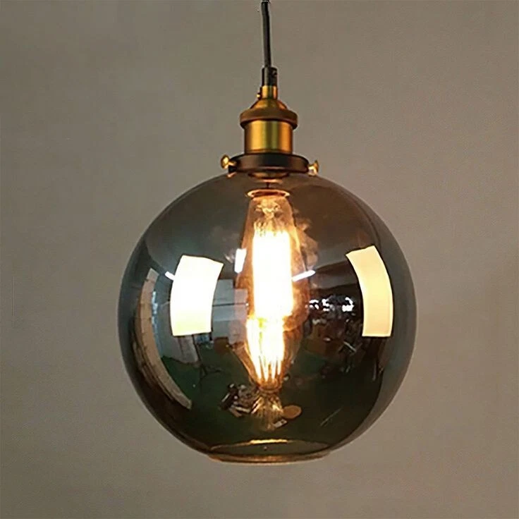 Moderne Glas Pendelleuchte Schirm Kronleuchter E27 Decken Hänge Lampe Leuchte - Bild 3 von 4