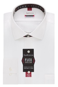 heusen flex collar spread regular solid van shirt dress