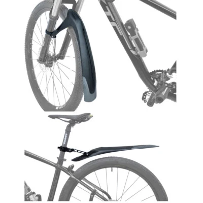 MTB Schutzblech-Set 26-29 Zoll schwarz universell passend mit Schnellverschluss