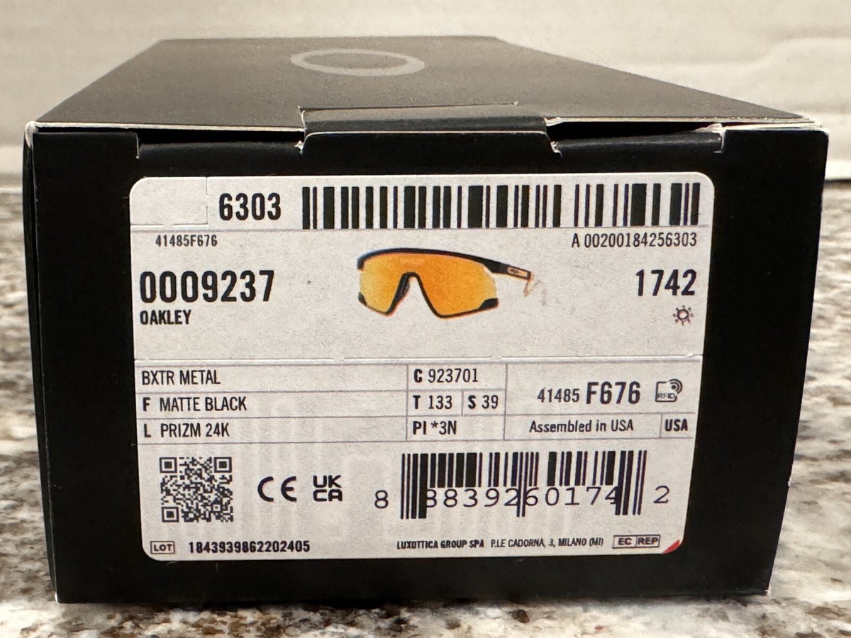 NEW Oakley BXTR METAL Black PRIZM 24k Gold Mirror Lens