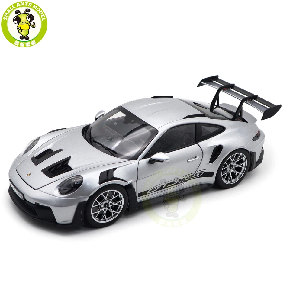 1/18 Porsche 911 992 GT3 RS 2022 Norev 187357 GT Plateado Diecast Modelo Coche de Juguete Foto 2 de 4