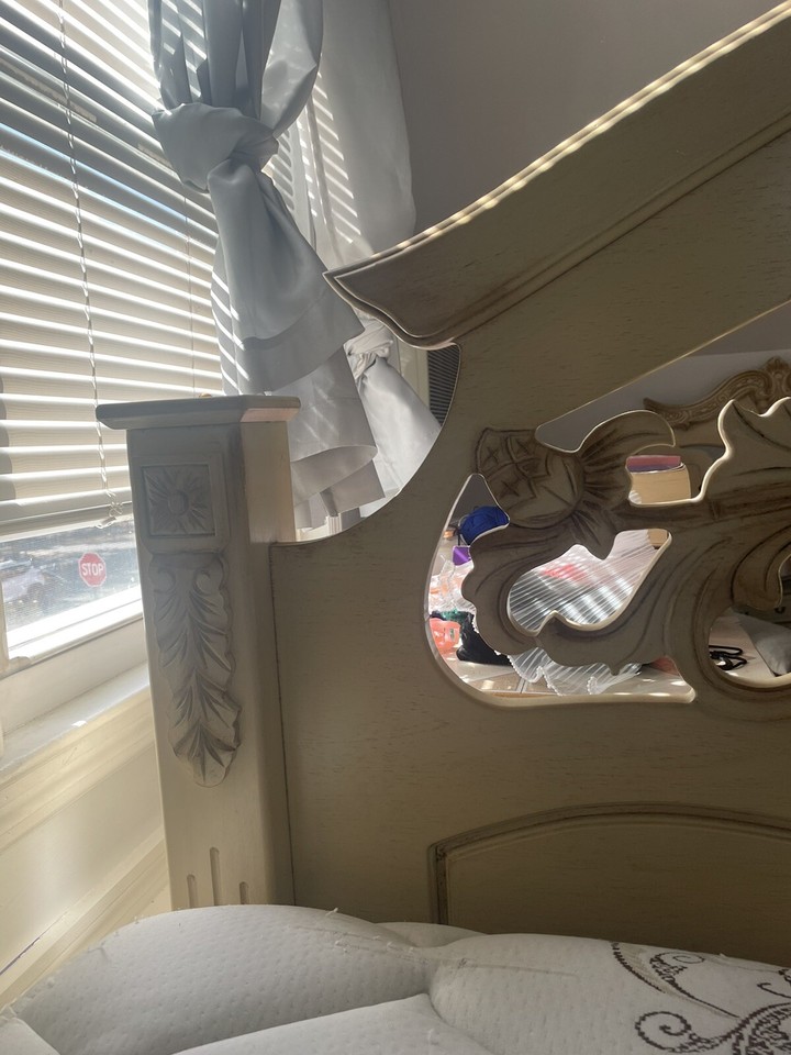 vintage bed frame queen wood eBay