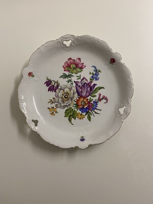Anbiet- und Servierschale von Seltmann Weiden Bavaria, Serie Mozart, Blumenmotiv