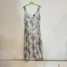 Brand New With Tags White Lilac Pastel Boohoo Midi Fairy Dress Size 18