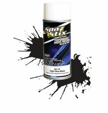 Spaz Stix - High Gloss Black/Backer, Aerosol Paint, 3.5oz Can
