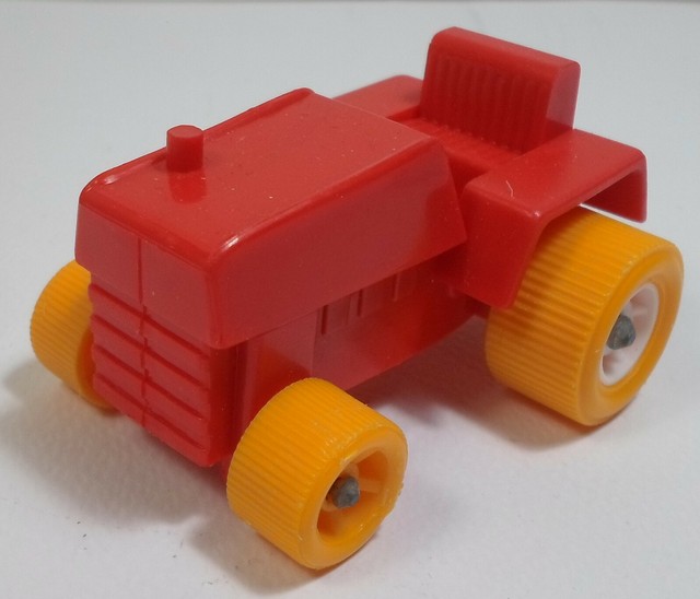 VIKING PLAST VTG 70's 3'' PLASTIC RED TOY CAR TRACTOR MADE IN SWEDEN eBay