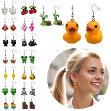 Ohrringe Schokolade Schaf Frosch Katze Gummi Ente Kirschen Eis Lolli Biene Eis