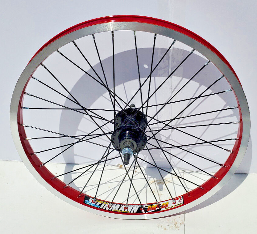 20 Inch Front Bike Wheel | 1.75" Width | Quick Release | Black Aluminum Rim | 14G Spokes