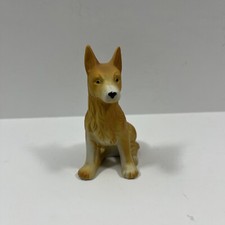 Vintage German Shepherd Figurine Tan Made in China 4" Tall