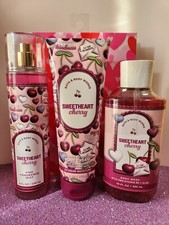 Bath  Body Works  SWEETHEART CHERRY   Three Piece Gift Set  Gift Bag