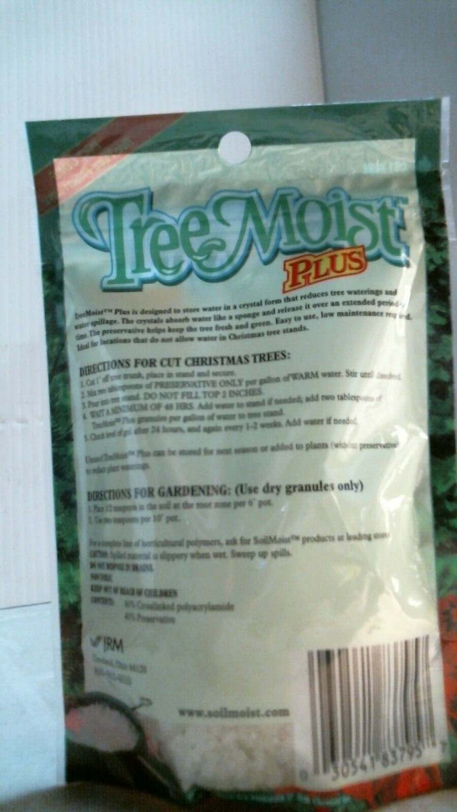 TreeMoist Plus Watering Gel for Christmas Live Tree Hydrating Food