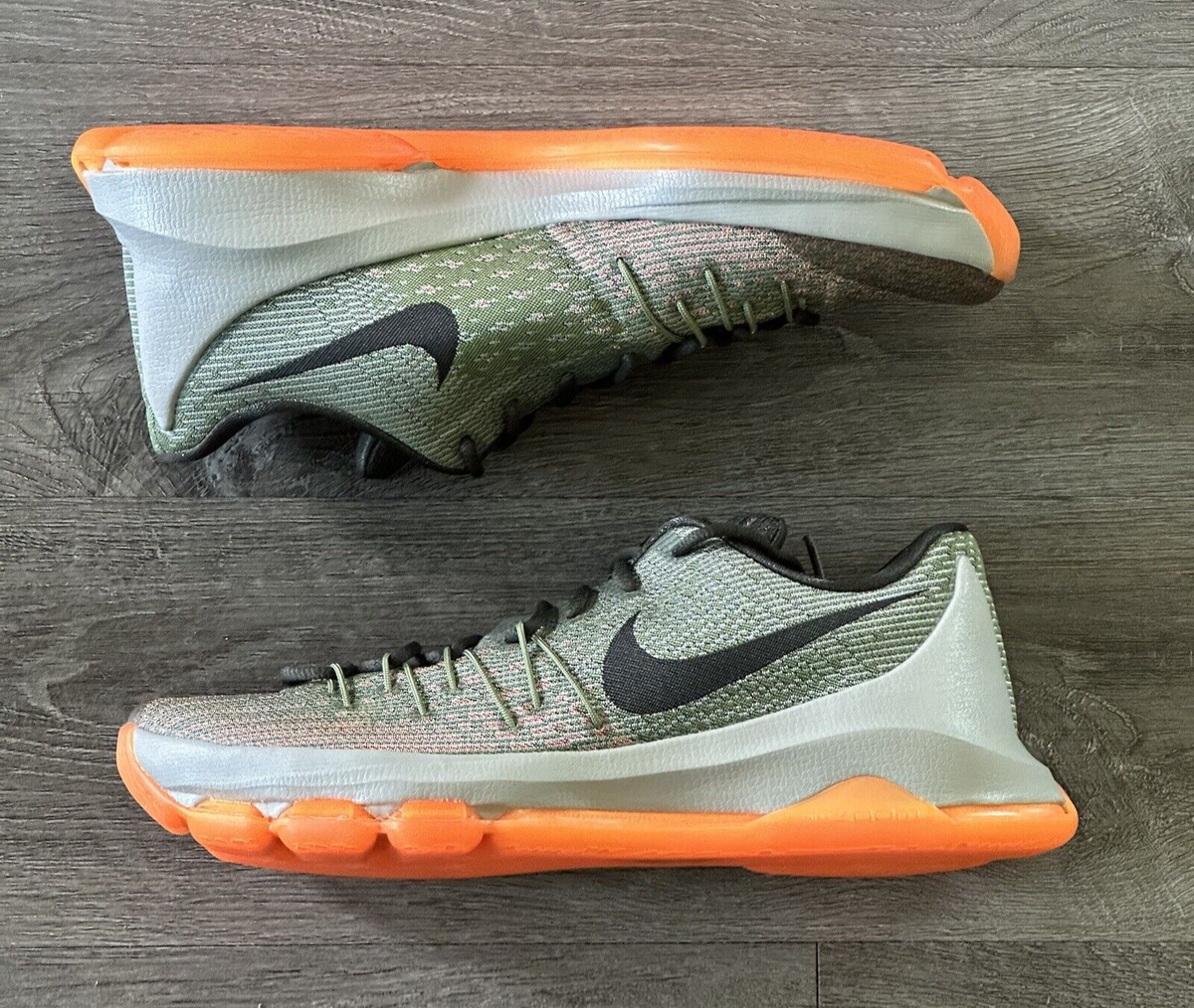 RARE Nike KD NBY Easy Euro 2015 Green Orange Mens Basketball Shoes Size 