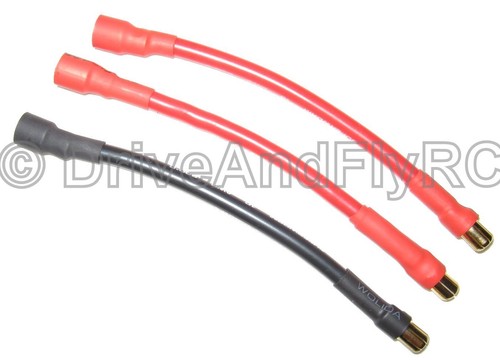 8 mm hembra 6,5 mm macho 7 cm 3 pulgadas 10AWG alambre de silicio castillo mambo extensión ESC - Imagen 12 de 12