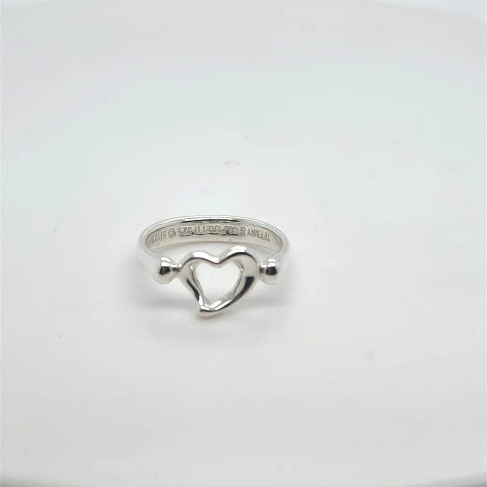 TIFFANY & Co. Кольцо с открытым сердцем Elsa Peretti серебро925 США 4,75 (размер США) женщин - Изображение 3 из 3