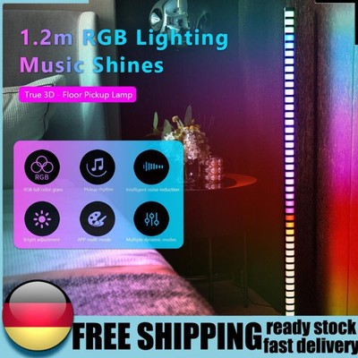 1.2M RGB Music Sound Control Floor Lamps 45 LED Pickup Music Rhythm Lights