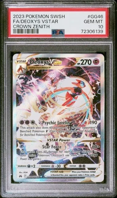 Deoxys VSTAR (GG46/GG70) [Sword & Shield: Crown Zenith] PSA 10