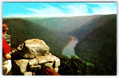 Postcard View from Safety Wall Cooper's Rock Cheat River Gorge Morgantown WV